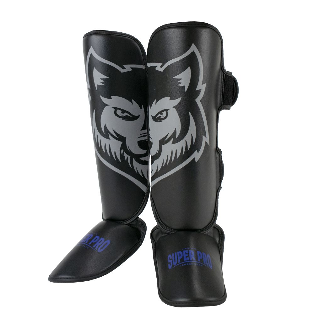 Super Pro Combat Gear Scheenbeschermer Kids Wolf - Zwart/Grijs