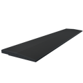 Flow Fitness Oploopprofiel Rubberen Met Waterdichte SBR-Laag  - 100 x 20 x 2 cm - Zwart