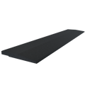 Flow Fitness Oploopprofiel Rubberen Tegel - 100 x 20 x 2 cm - Zwart