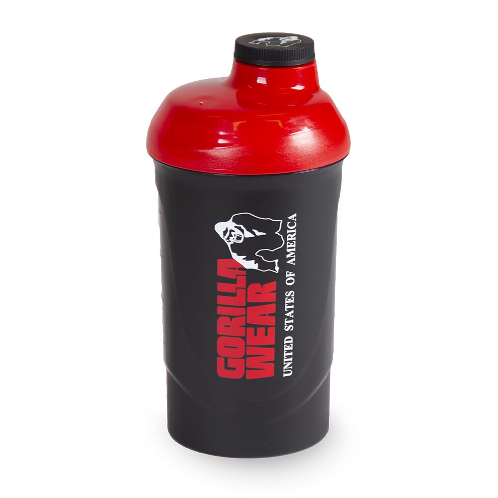 Gorilla Wear Wave Shake Beker - 600 ml - Zwart/Rood