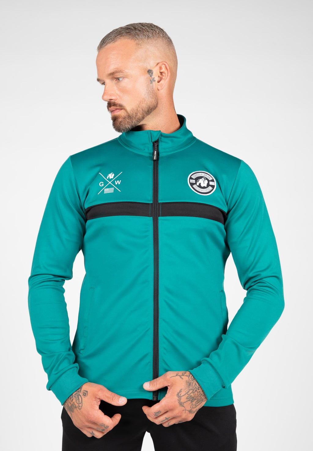 Gorilla Wear Vernon Trainingsjas - Groen/Blauw