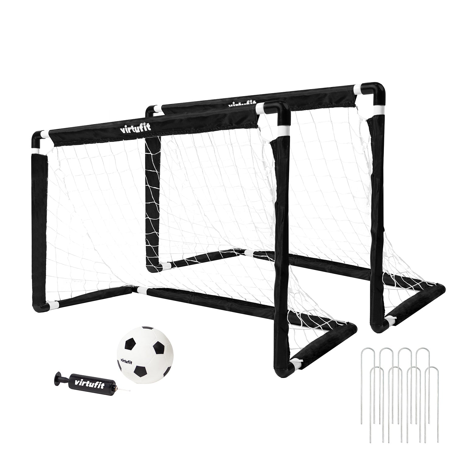 VirtuFit Kinder Voetbaldoelen Set met Bal en Pomp - Voetbalgoals - 92 x 64 cm - Tweedekans