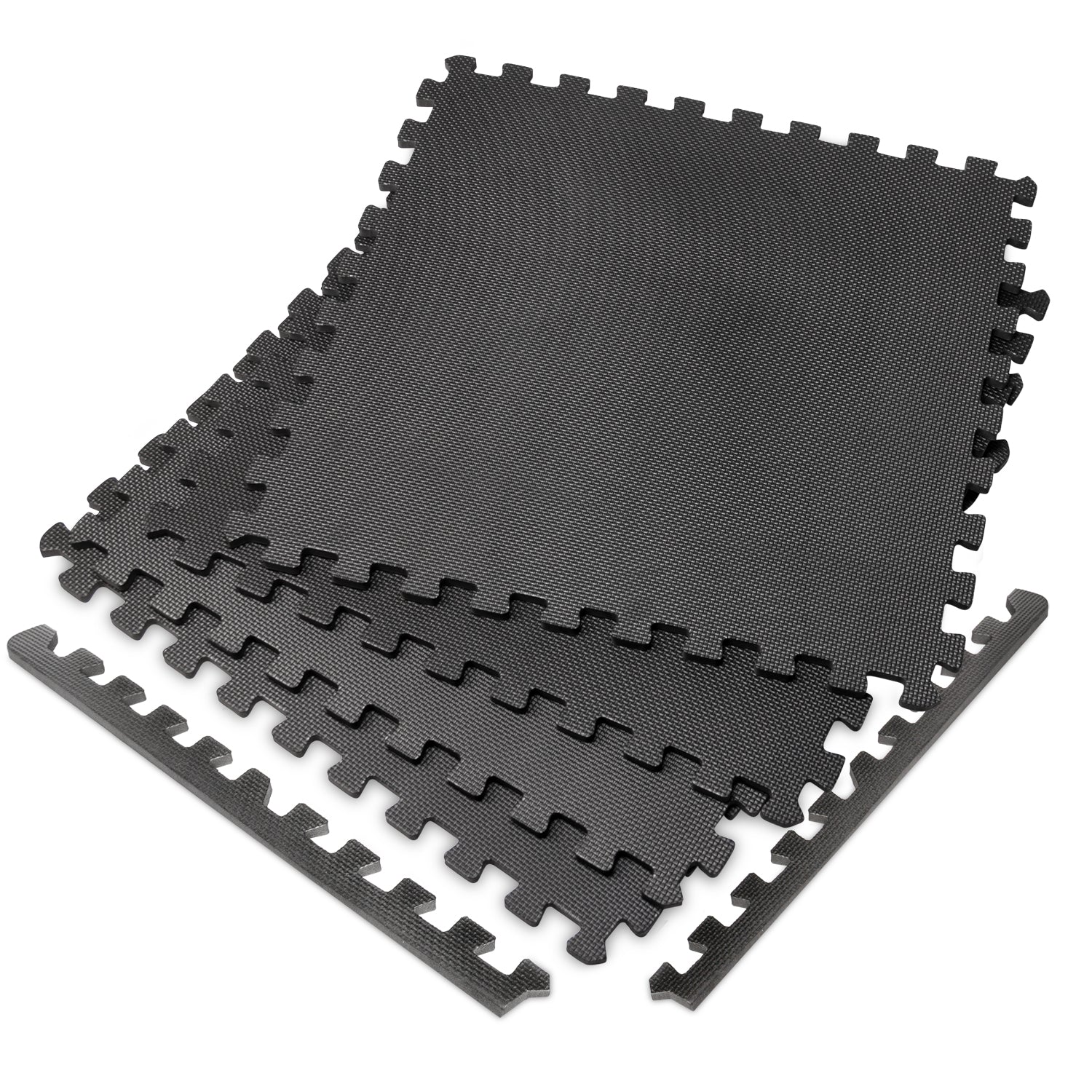 VirtuFit Fitness Puzzelmat – 4-delige Vloermat – 120×120 cm – Zwart