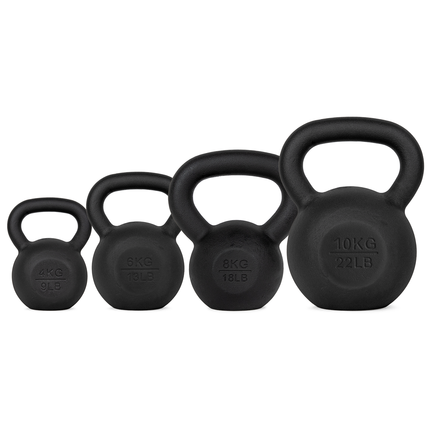 VirtuFit Kettlebell Set Gietijzer 4-6-8-10 kg
