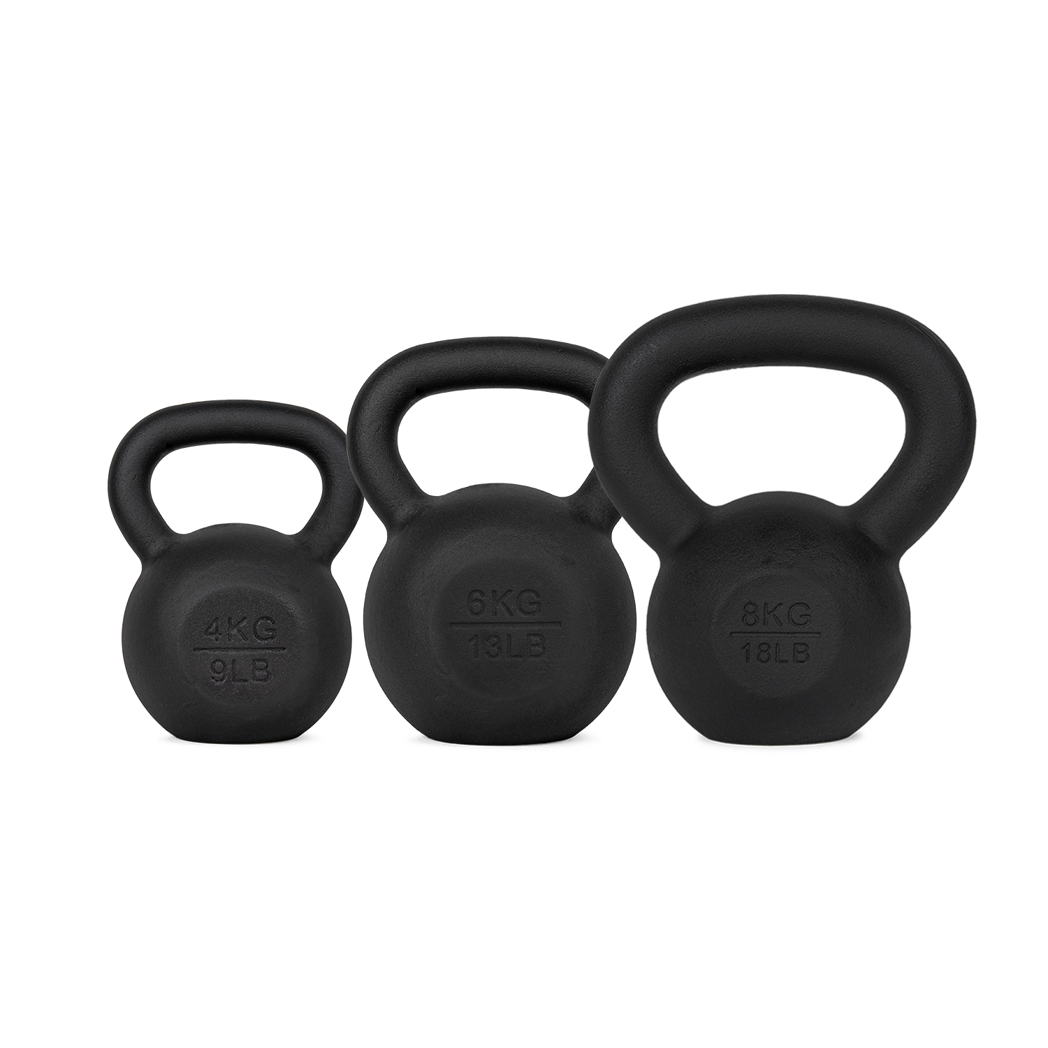 VirtuFit Kettlebell Set Gietijzer 4-6-8 kg