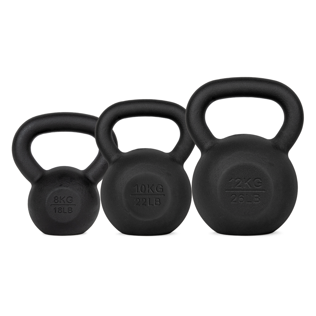 VirtuFit Kettlebell Set Gietijzer 8-10-12 kg