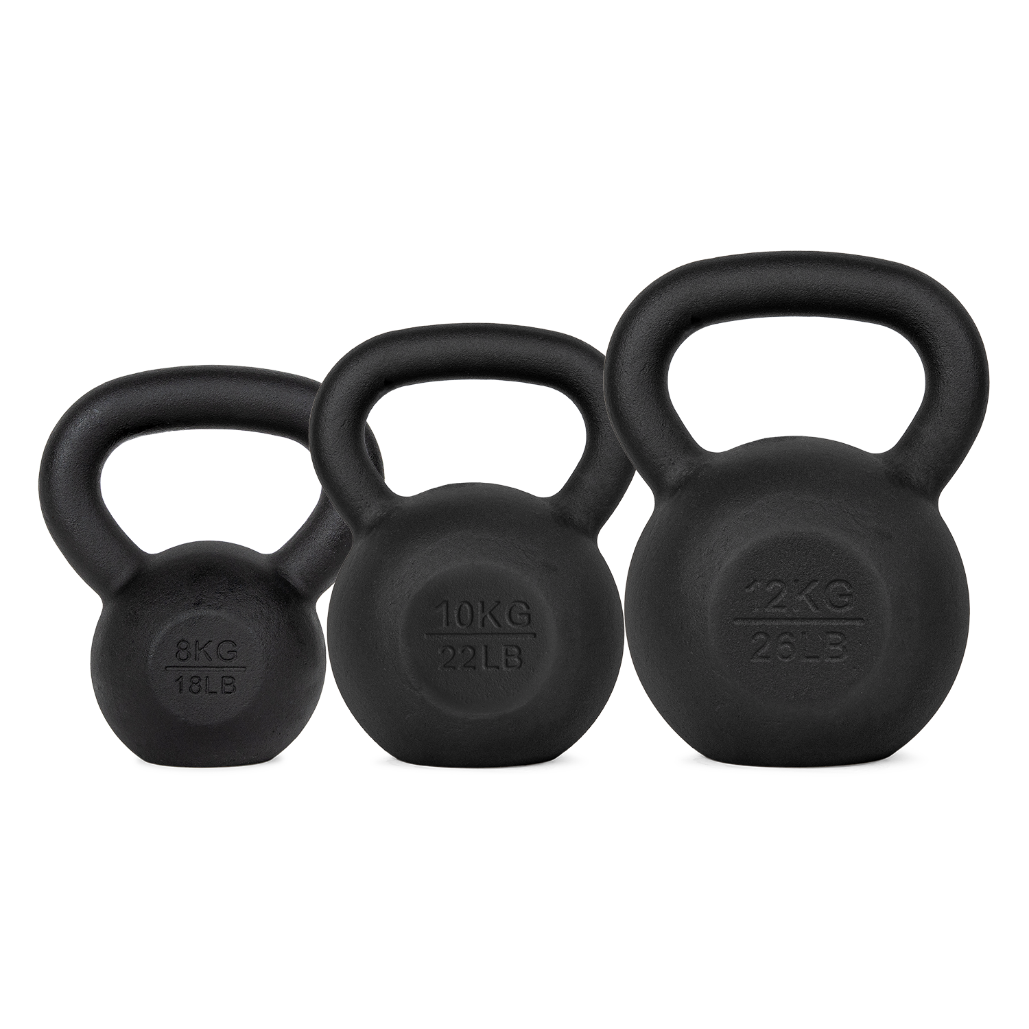 VirtuFit Kettlebell Set Gietijzer 8-10-12 kg