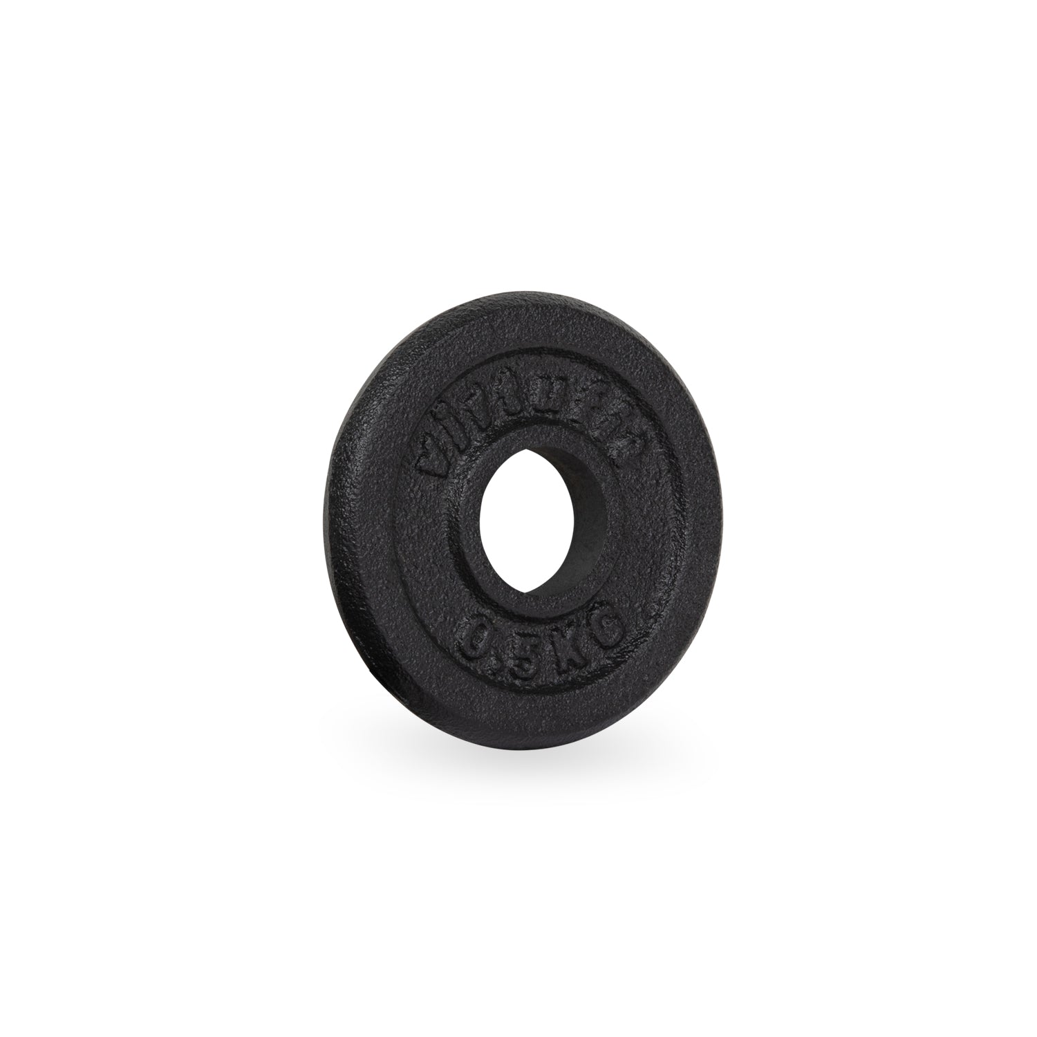 VirtuFit Gietijzeren Halterschijf - Halter gewicht - 30 mm - 0.5 kg - Zwart