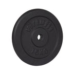 VirtuFit Gietijzeren Halterschijf - Halter gewicht - 30 mm - 15 kg - Zwart