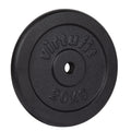 VirtuFit Gietijzeren Halterschijf - Halter gewicht - 30 mm - 20 kg - Zwart