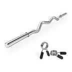 VirtuFit Curlstang - EZ Halterstang - 120 cm - Veerclip - 30 mm