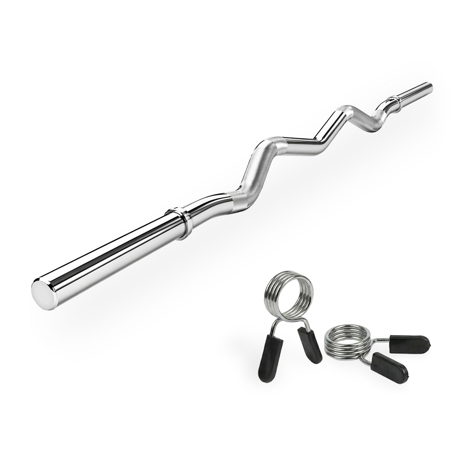 VirtuFit Curlstang - EZ Halterstang - 120 cm - Veerclip - 30 mm