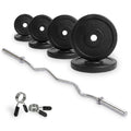 VirtuFit Rubberen Halterset - EZ Curlstang - Veerclip - 30 mm - 43 kg