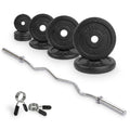 VirtuFit Gietijzeren Halterset - EZ Curlstang - Veerclip - 30 mm - 25 kg