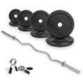 VirtuFit Gietijzeren Halterset - EZ Curlstang - Veerclip - 30 mm - 43 kg