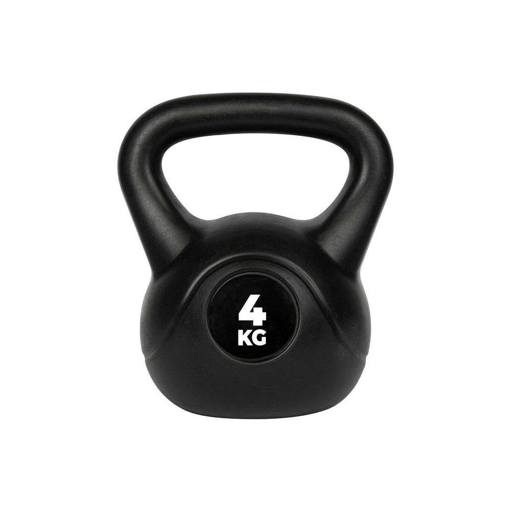 VirtuFit PVC Kettlebell - 4 kg - Zwart
