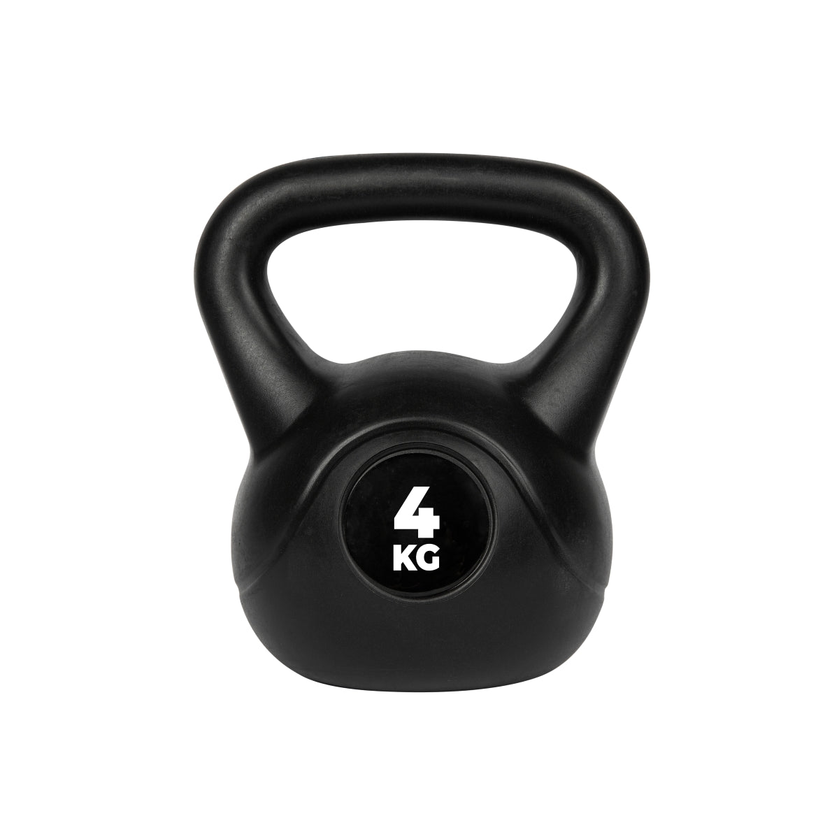 VirtuFit PVC Kettlebell - 4 kg - Zwart