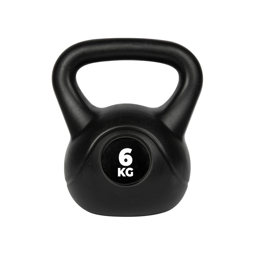 VirtuFit PVC Kettlebell - 6 kg - Zwart