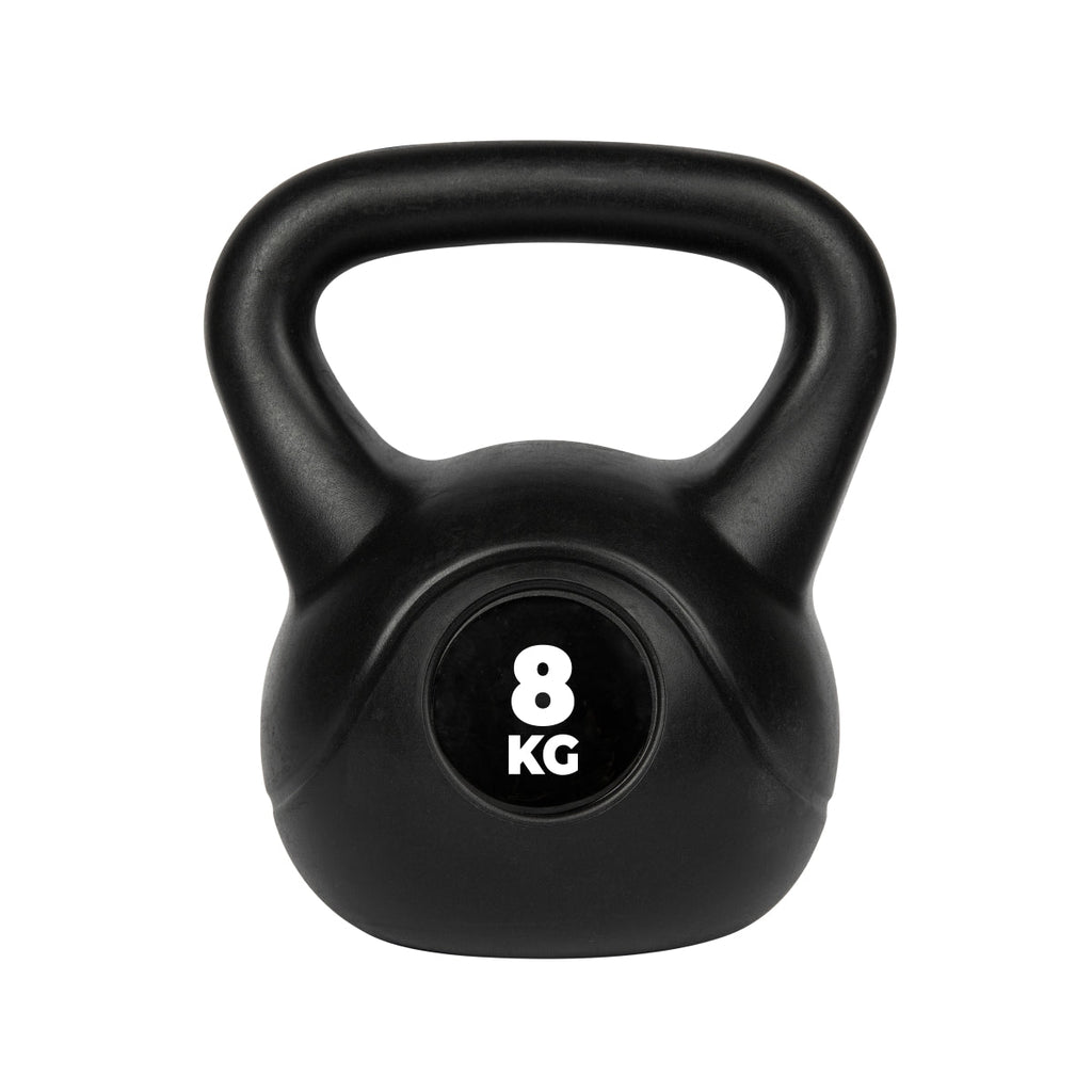 VirtuFit PVC Kettlebell - 8 kg - Zwart