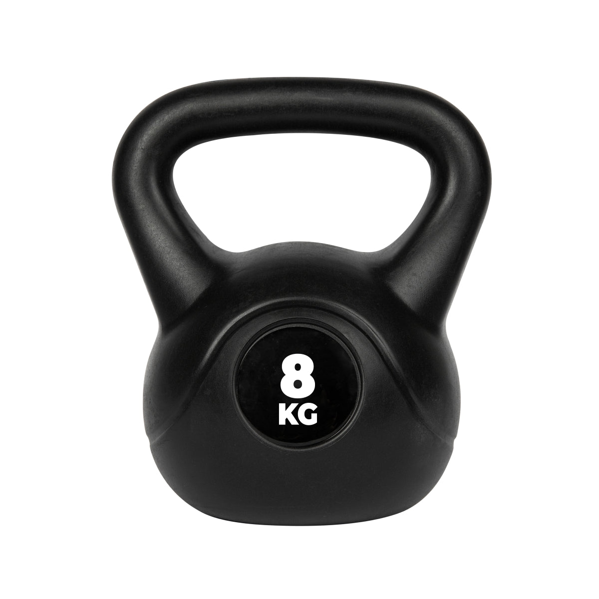 VirtuFit PVC Kettlebell - 8 kg - Zwart