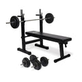 VirtuFit Verstelbare Halterset - 30,5 kg - Halterbank Compact - Dumbbellset - Halterset