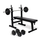 VirtuFit Verstelbare Halterset - 30,5 kg - Halterbank Compact - Dumbbellset - Halterset
