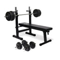 VirtuFit Verstelbare Halterset - 60,5 kg -  Halterbank Compact - Dumbbellset - Halterset