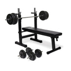 VirtuFit Verstelbare Halterset - 60,5 kg -  Halterbank Compact - Dumbbellset - Halterset