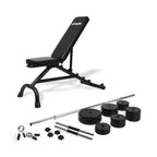 VirtuFit Multifunctionele fitnessbank - Halter/Dumbbellset Pro - 60,5 kg- Vinyl