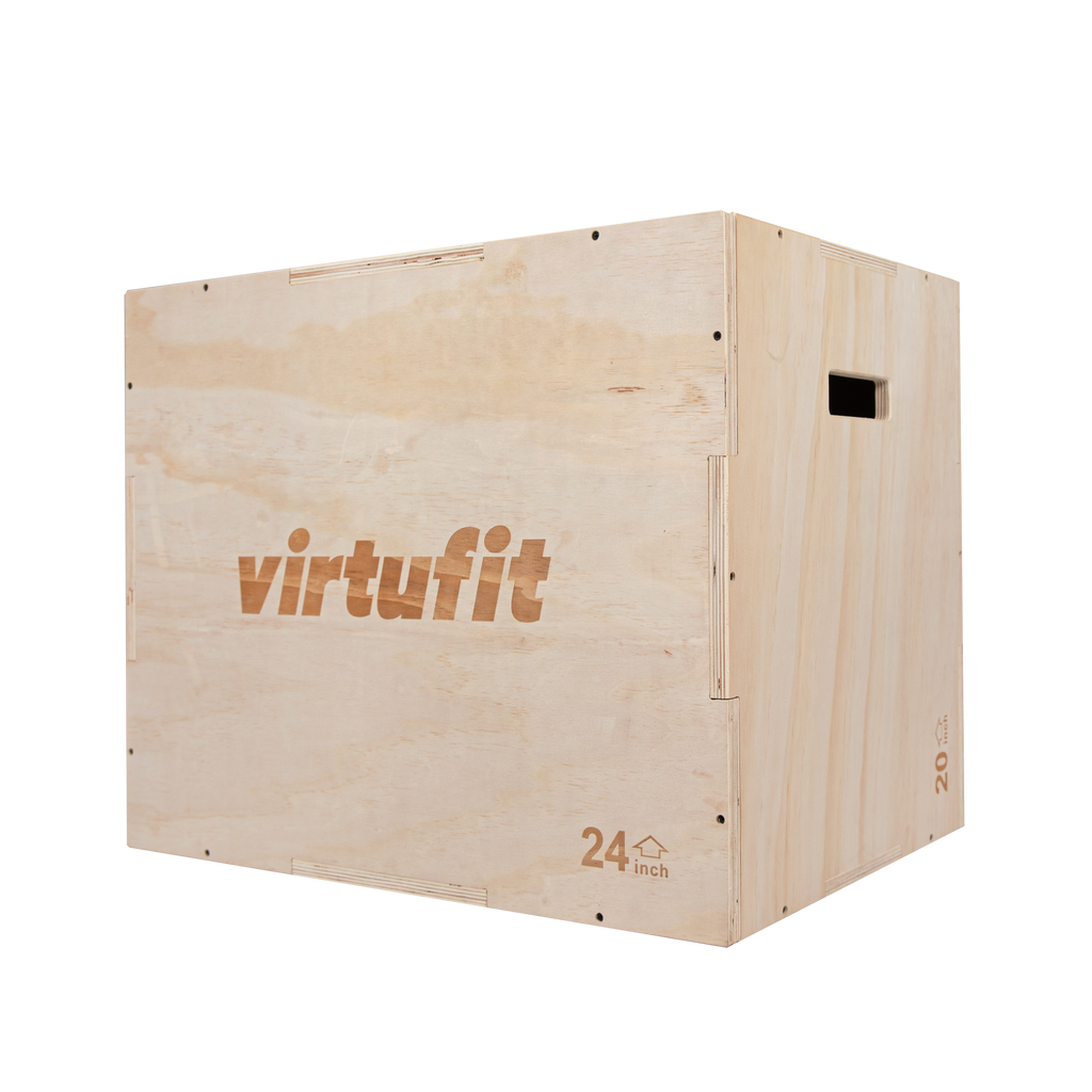 VirtuFit Houten Plyo Box 3-in-1 - Groot - 50 x 60 x 75 cm