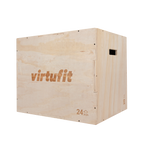 VirtuFit Houten Plyo Box 3-in-1 - Groot - 50 x 60 x 75 cm