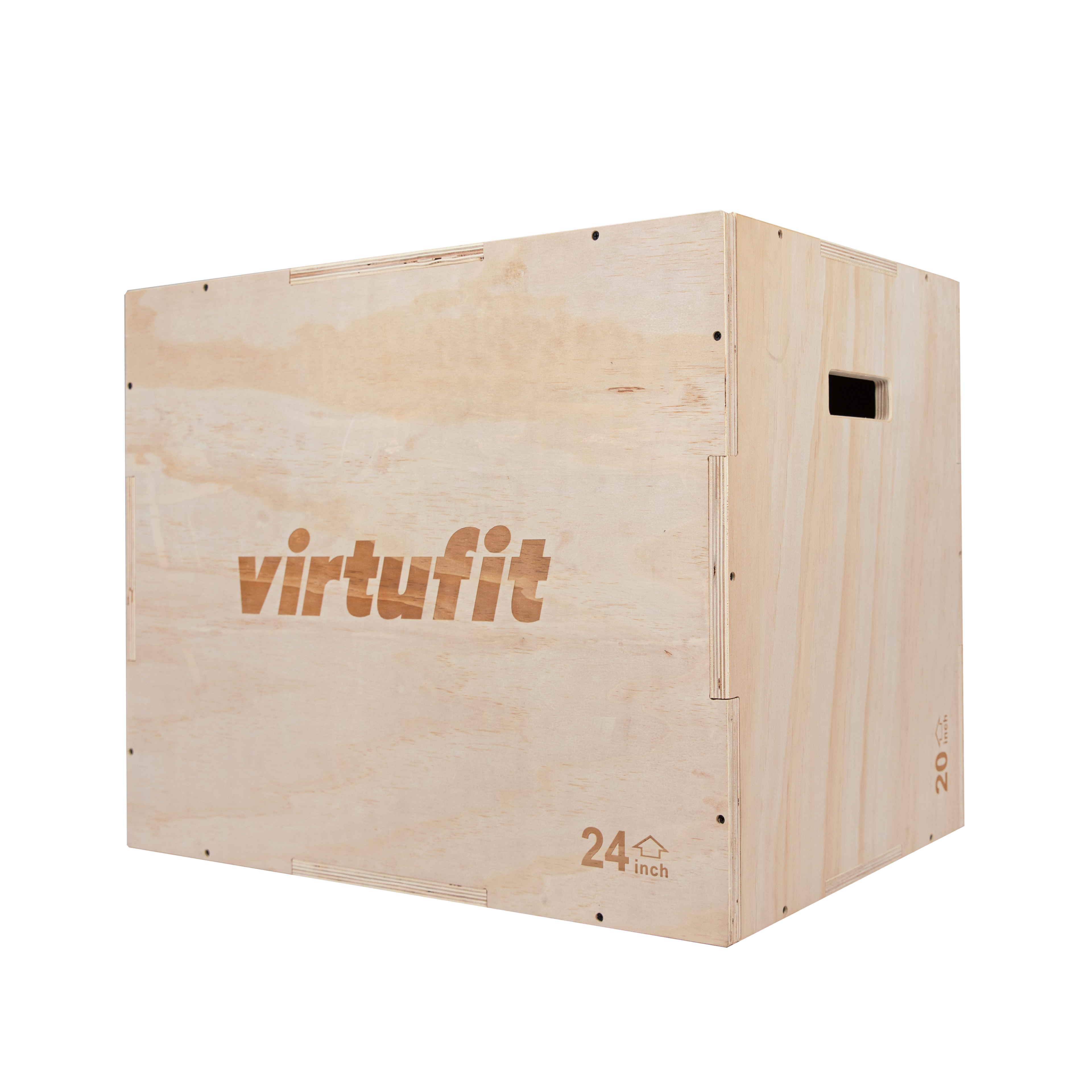 VirtuFit Houten Plyo Box 3-in-1 - Groot - 50 x 60 x 75 cm