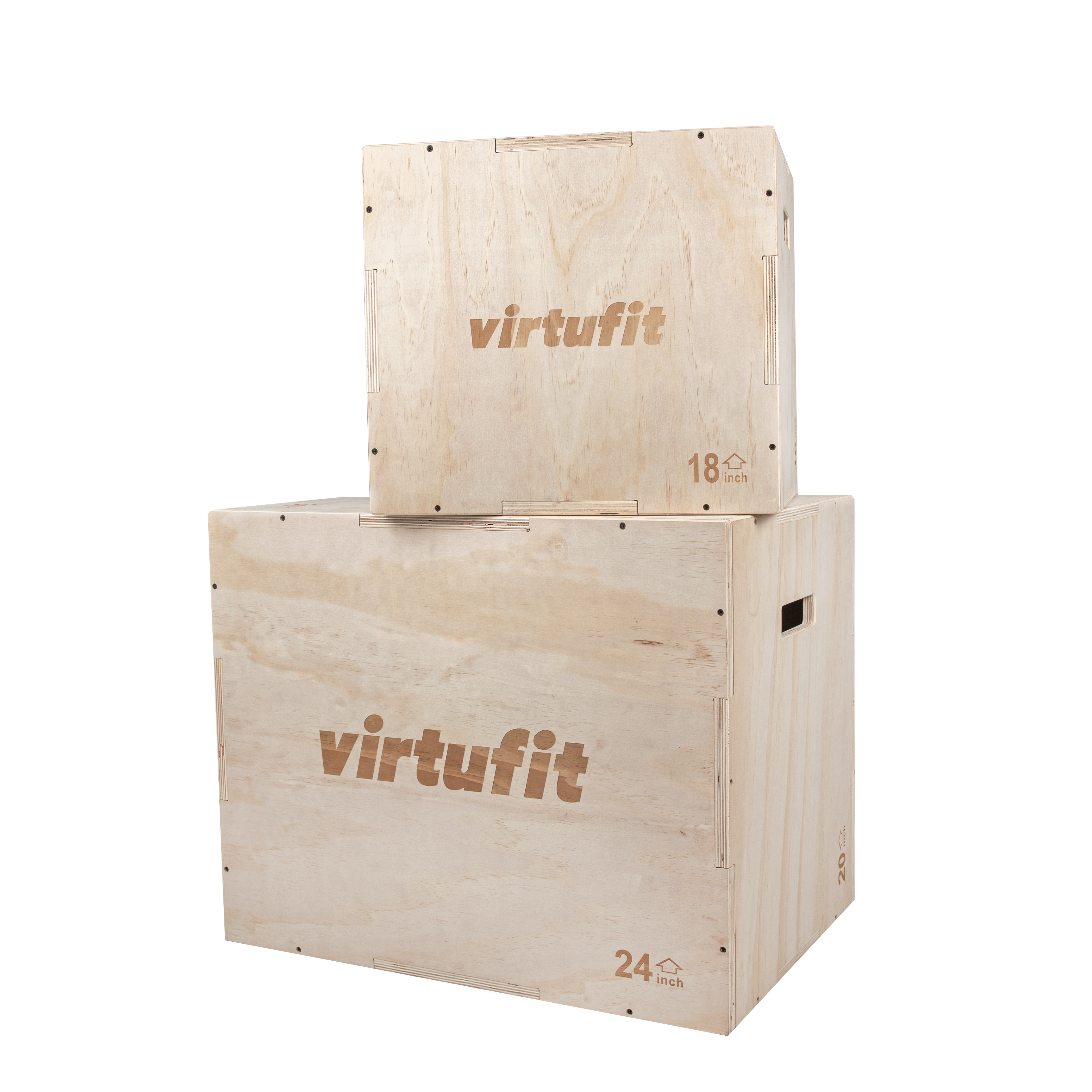 VirtuFit Houten 3-in-1 Plyo Box Set - 2 Stuks