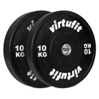 VirtuFit Bumper Plate - Olympische Halterschijf van Rubber - 50 mm - set 2 x 10 kg