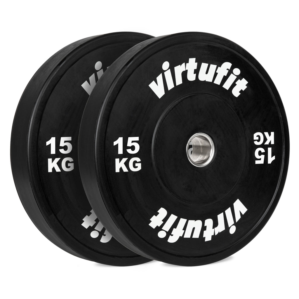 VirtuFit Bumper Plate - Olympische Halterschijf van Rubber - 50 mm - set 2 x 15 kg