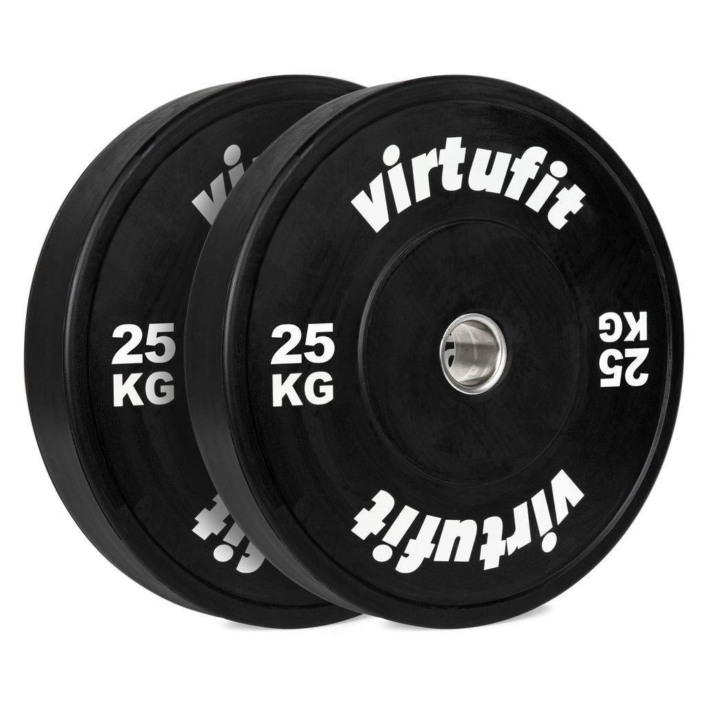 VirtuFit Bumper Plate - Olympische Halterschijf van Rubber - 50 mm - set 2 x 25 kg