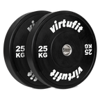 VirtuFit Bumper Plate - Olympische Halterschijf van Rubber - 50 mm - set 2 x 25 kg