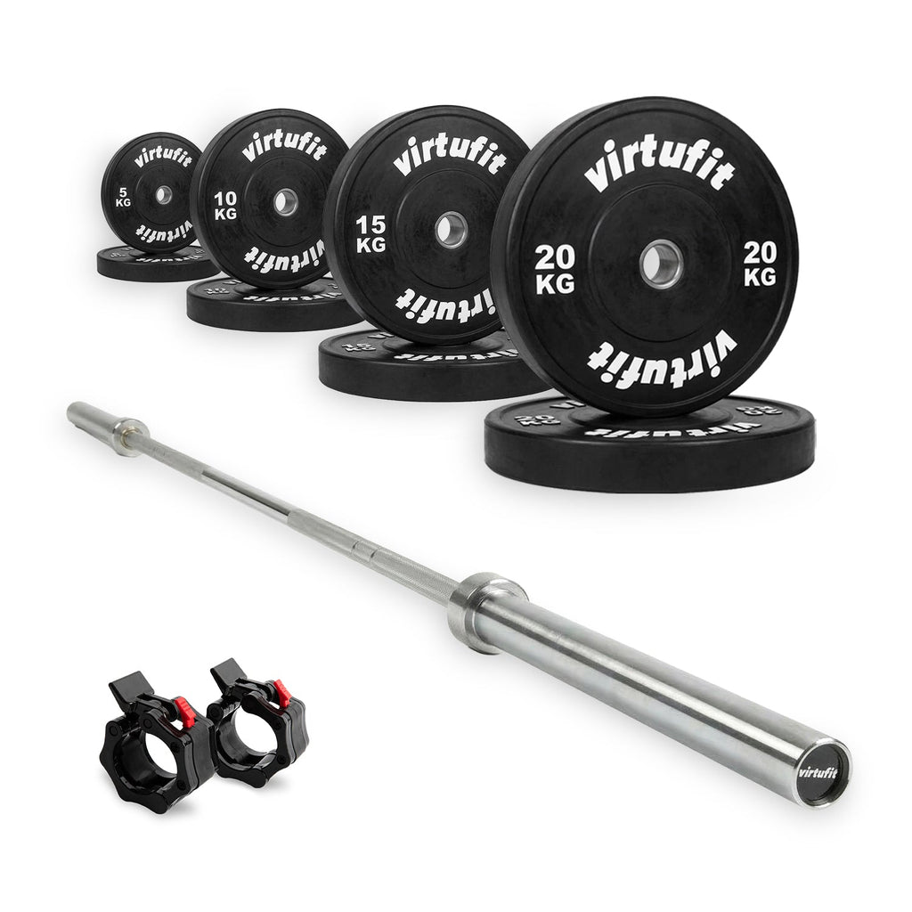 VirtuFit Olympische Bumper Plate Halterset - 120 kg