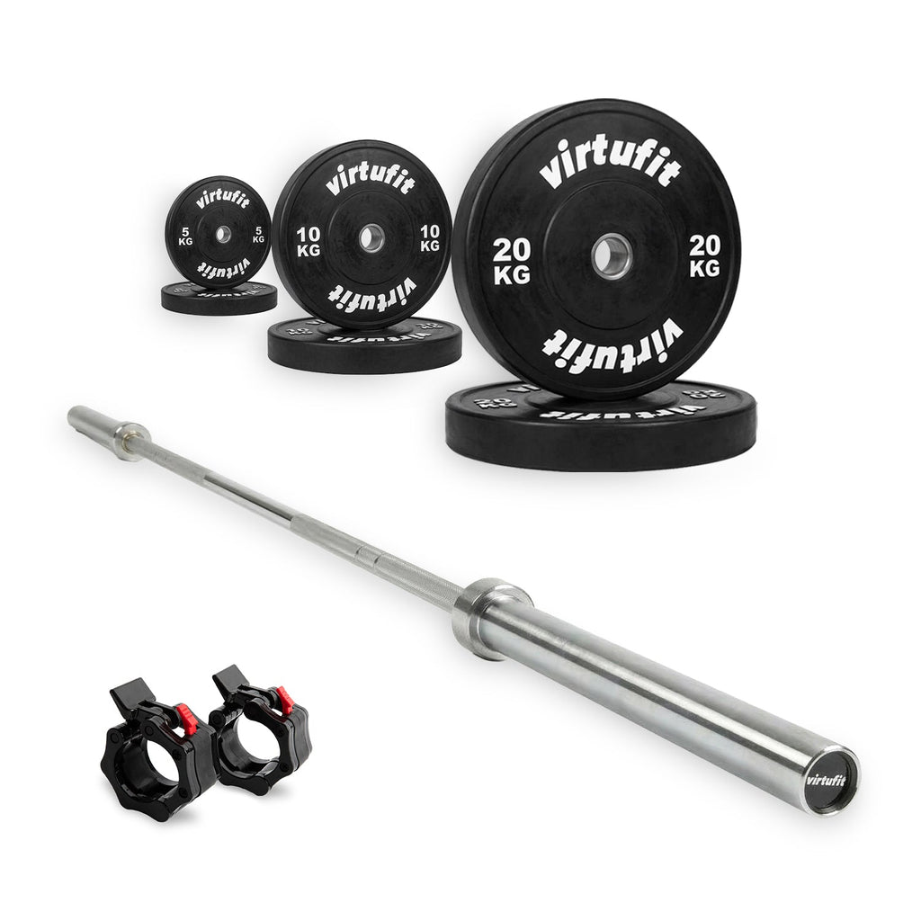 VirtuFit Olympische Bumper Plate Halterset - 90 kg