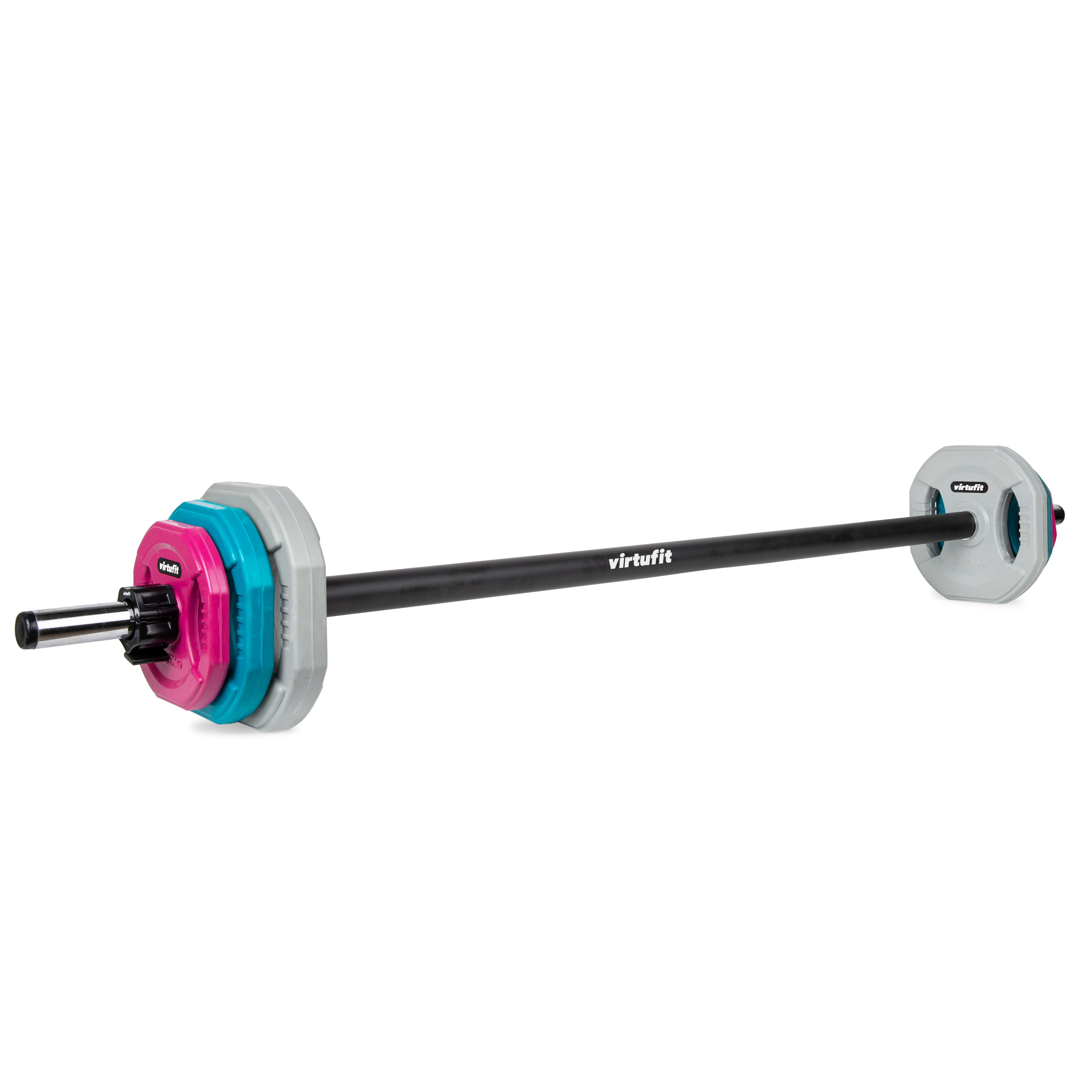 VirtuFit Aerobic Pump Set Pro Rubber - 20 kg - Gekleurd