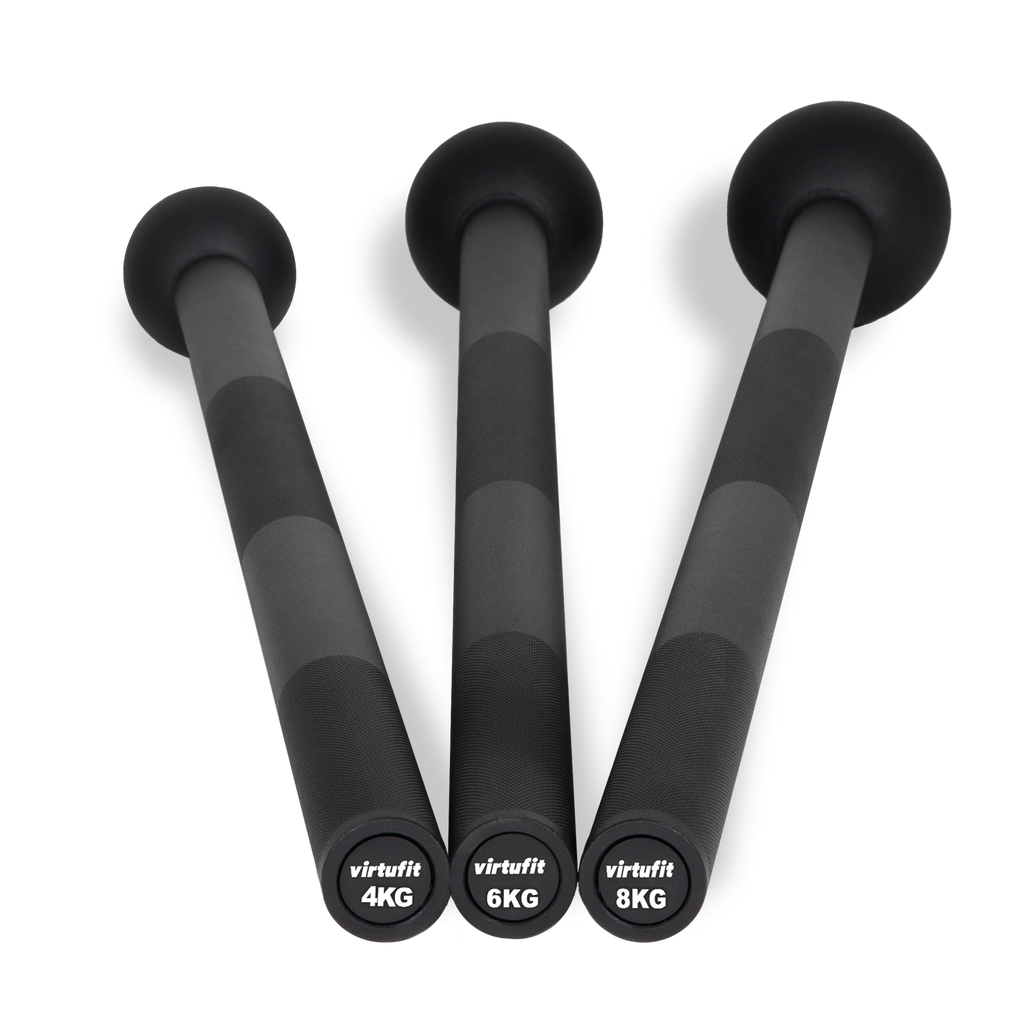 VirtuFit Macebell Set - Zwart - 4, 6, 8 kg