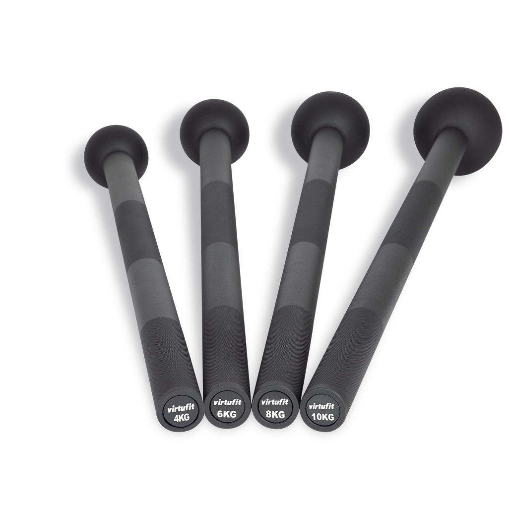 VirtuFit Macebell Set - Zwart - 4, 6, 8, 10 kg