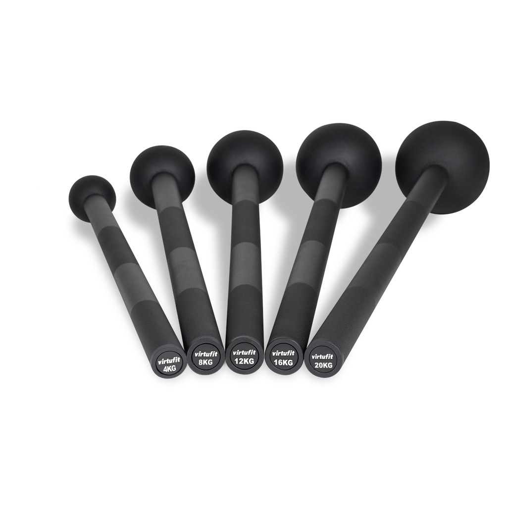 VirtuFit Macebell Set - Zwart - 4, 6, 8, 10, 12 kg