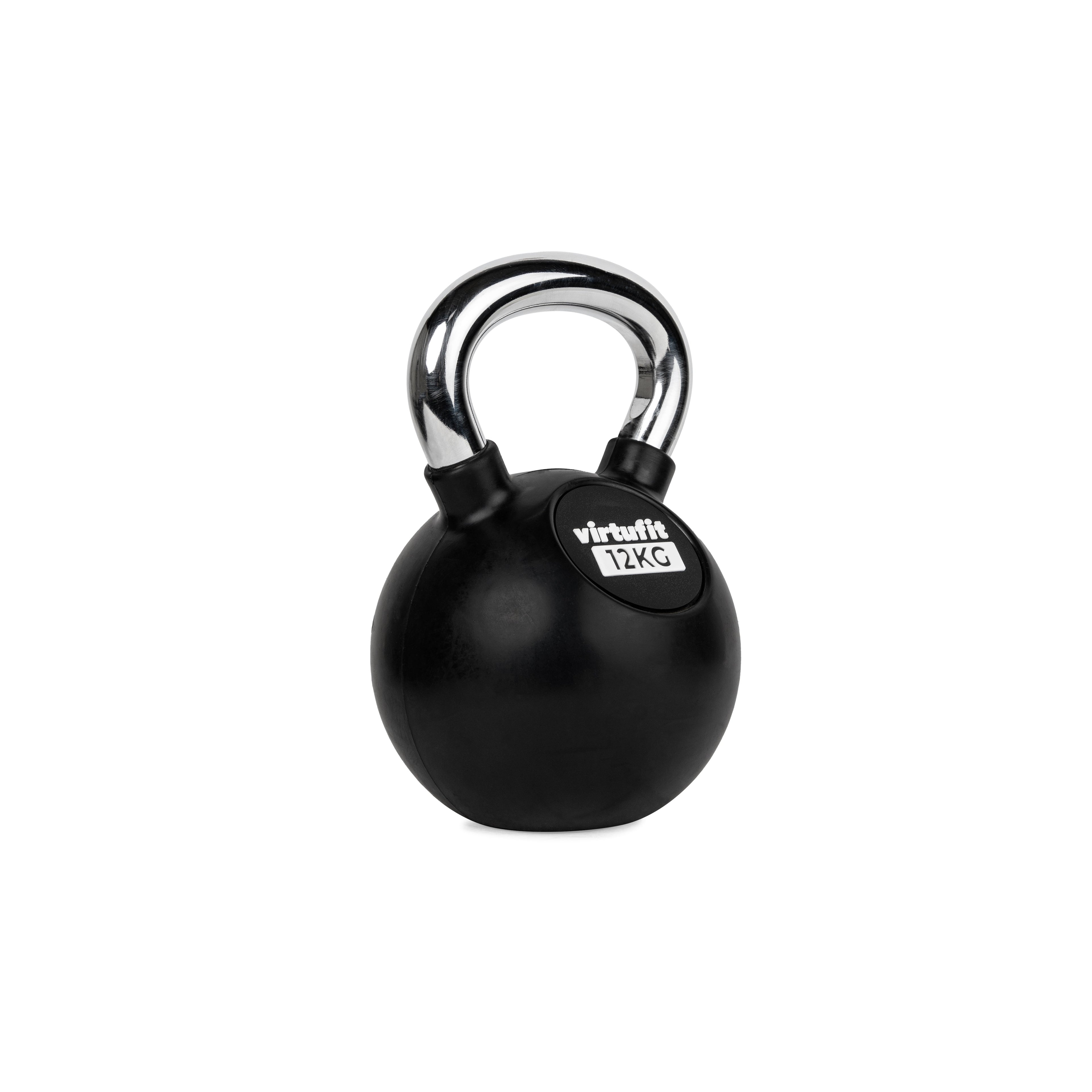 VirtuFit Kettlebell - Rubber/Chroom - 12 kg