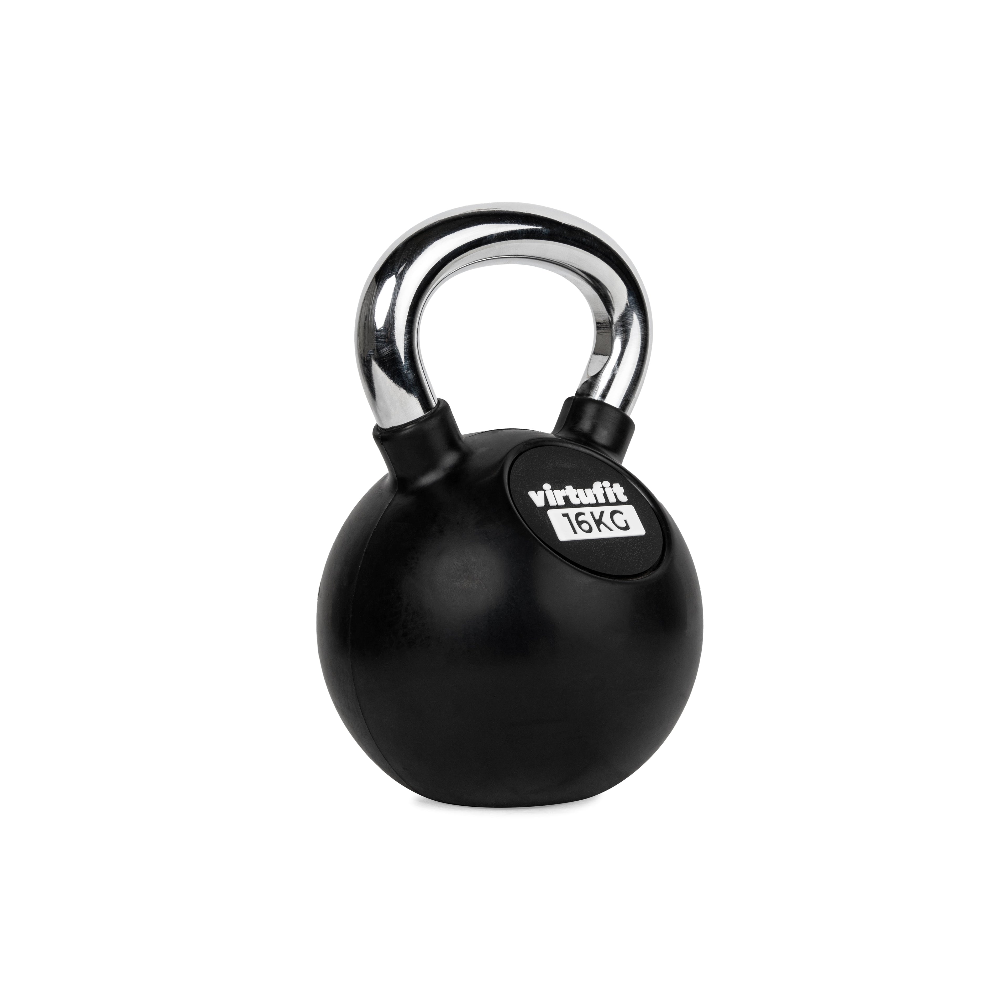 VirtuFit Kettlebell - Rubber/Chroom - 16 kg