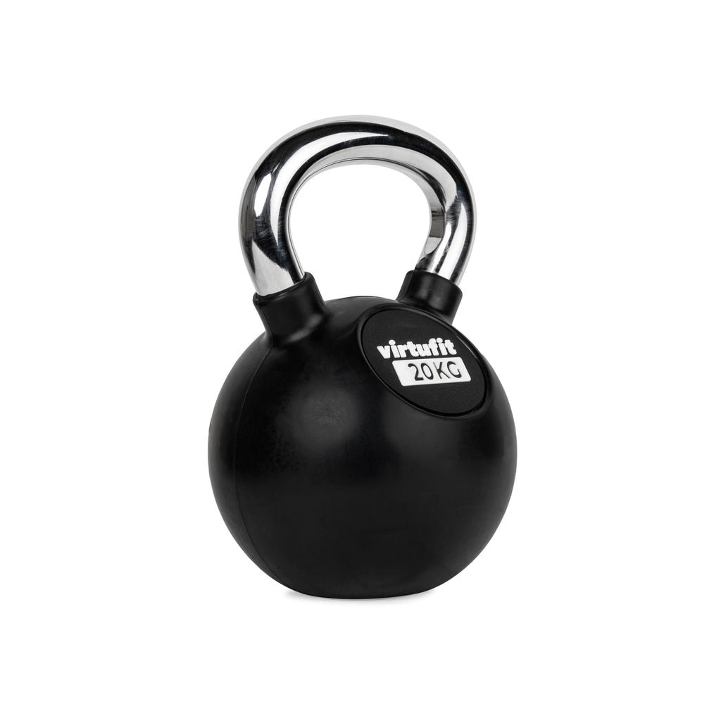 VirtuFit Kettlebell - Rubber/Chroom - 20 kg