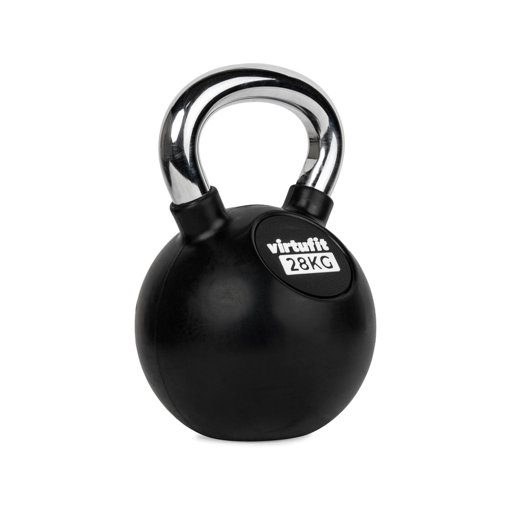 VirtuFit Kettlebell - Rubber/Chroom - 28 kg