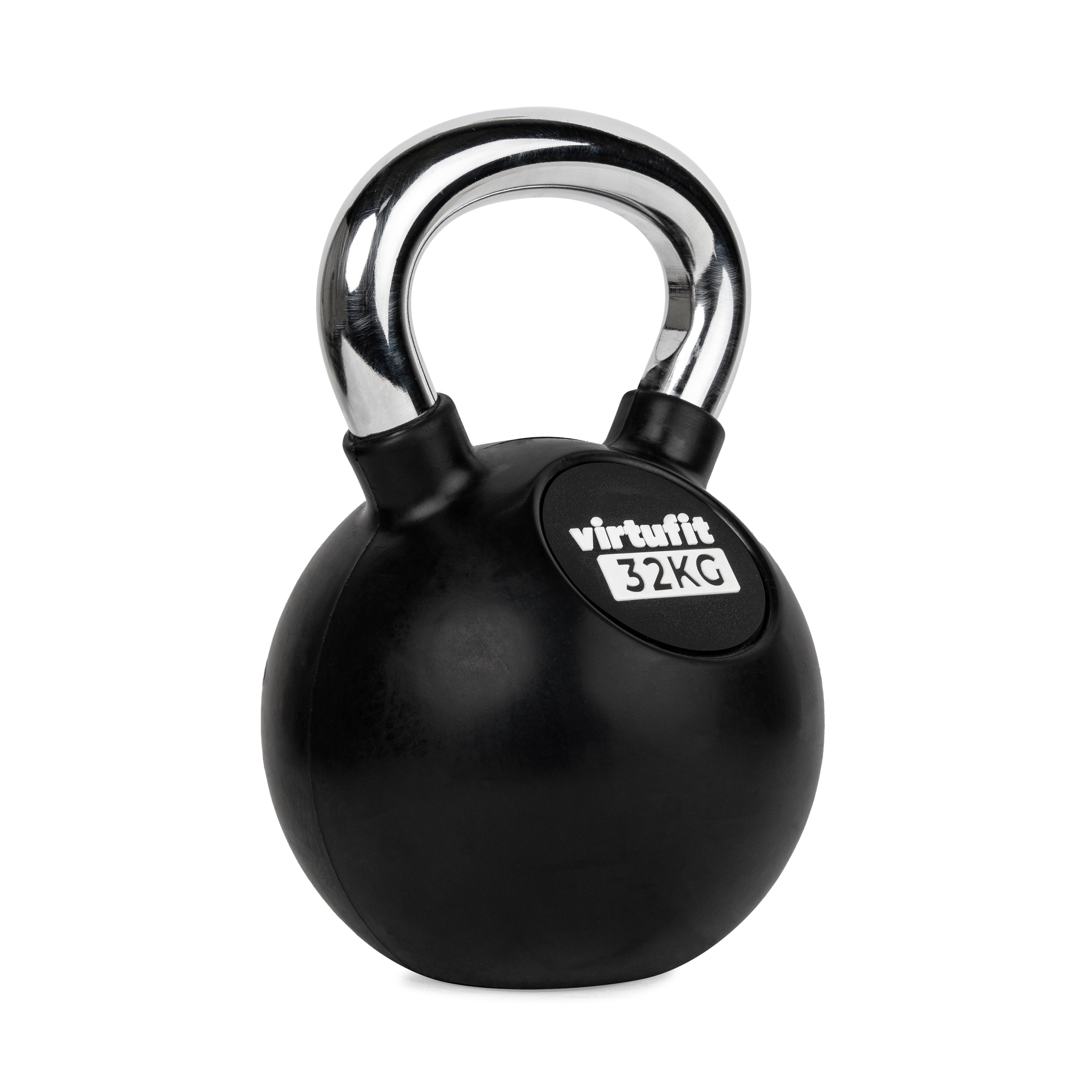 VirtuFit Kettlebell - Rubber/Chroom - 32 kg