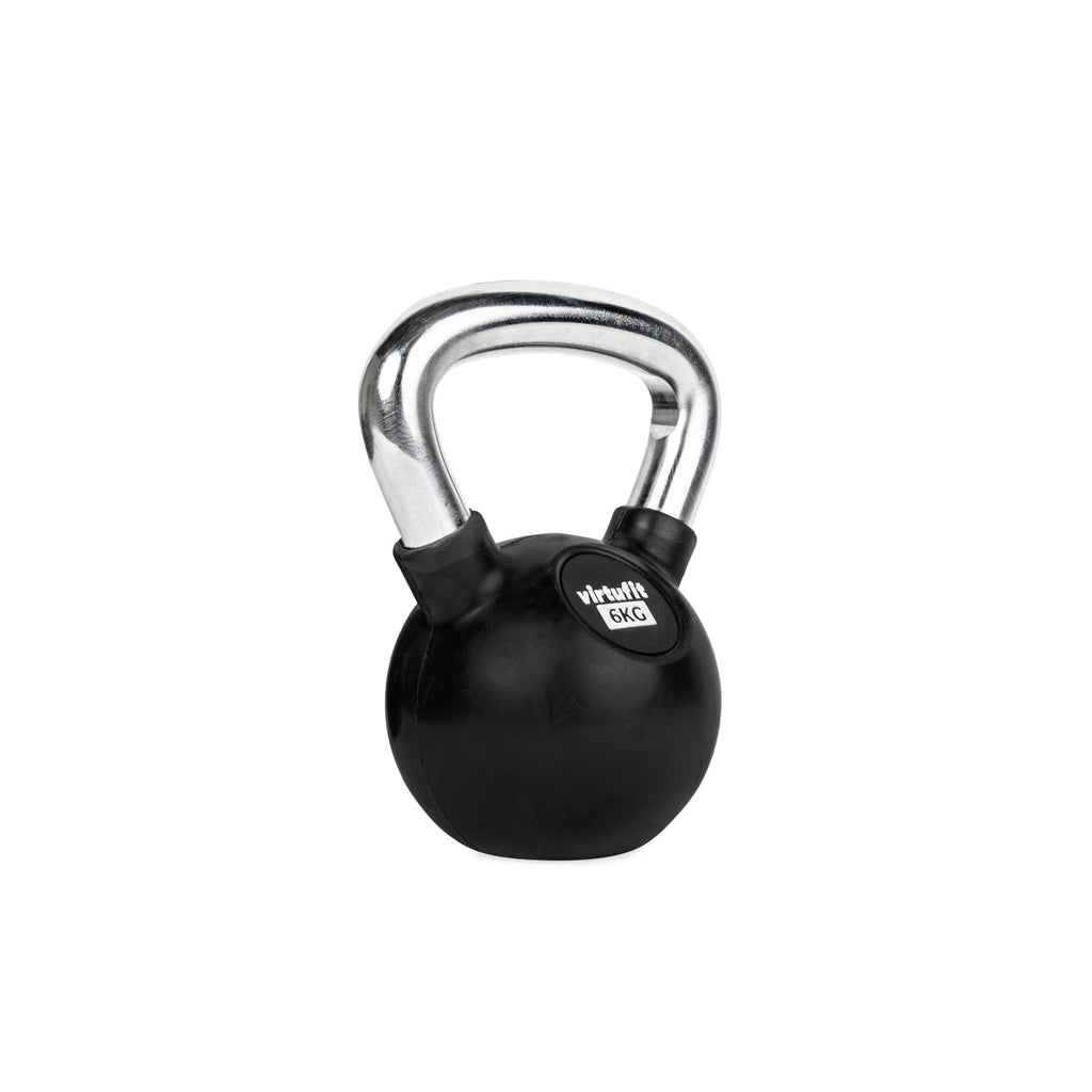 VirtuFit Kettlebell - Rubber/Chroom - 6 kg