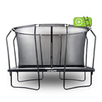 VirtuFit Premium Rechthoekige Trampoline met Veiligheidsnet - Zwart - 244 x 366 cm - Gratis trap